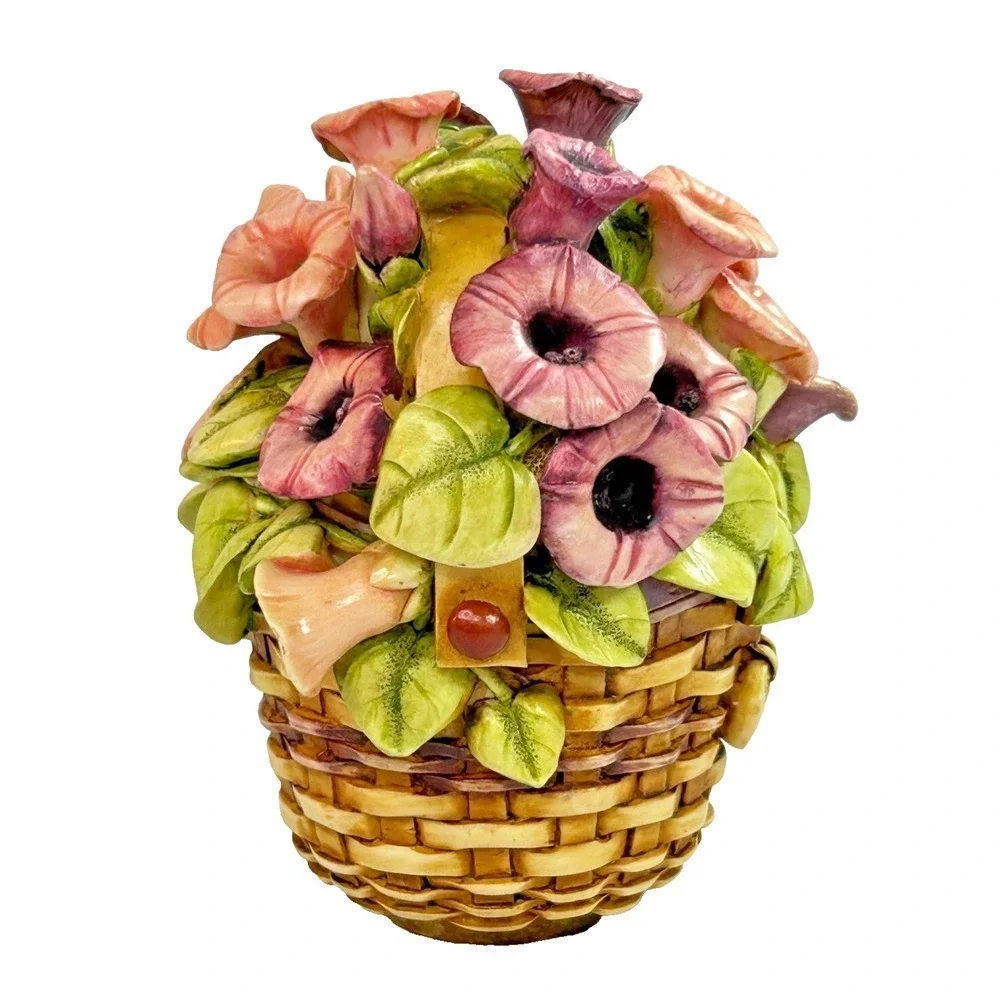 Harmony Kingdom Longaberger Morning Glory Basket Trinket Box 2000 Limited Ed - Picture 5 of 16